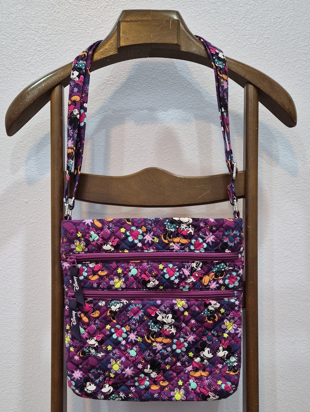 Vera Bradley Triple Zip Hipster Disney Sweet Flirty Floral